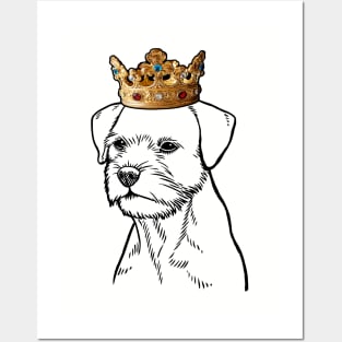 Border Terrier Dog King Queen Wearing Crown Posters and Art